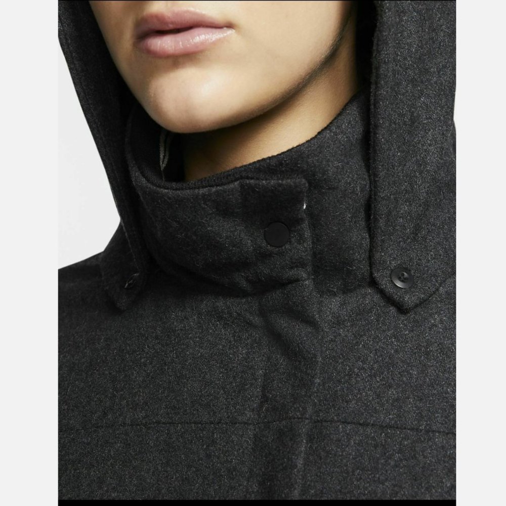 Hurley Winchester Women's Wool Peacoat Jacket Heather Black - Picture 6 of 10